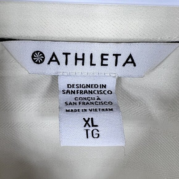 Athleta Urbanite 2.0 Womens XL Button Up Long Sleeve Tunic Top Blouse Minimalist - Picture 15 of 16